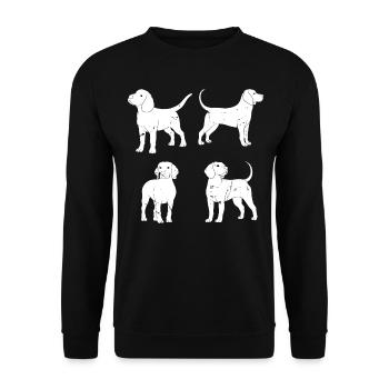 Dachshund Puppies Dog Owner Dachshund Dog - Unisex Pullover - Schwarz - Vorne - Alina (178cm) & Michal (187cm)