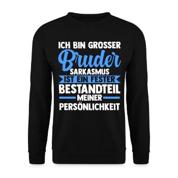 Geschwister Familie Brüder Bruder - Unisex Pullover - Schwarz - Vorne - Alina (178cm) & Michal (187cm)
