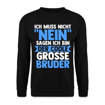 Geschwister Familie Brüder Bruder - Unisex Pullover - Schwarz - Vorne - Alina (178cm) & Michal (187cm)