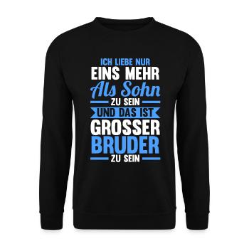 Geschwister Familie Brüder Bruder - Unisex Pullover - Schwarz - Vorne - Alina (178cm) & Michal (187cm)