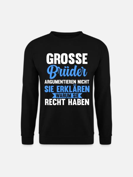 Geschwister Familie Brüder Bruder - Unisex Pullover - Schwarz