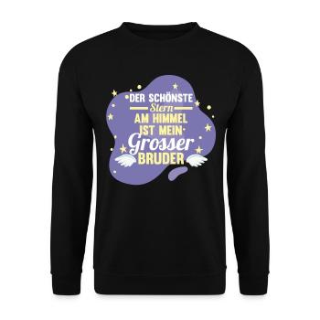 Geschwister Familie SchwesterBrüder Bruder - Unisex Pullover - Schwarz - Vorne - Alina (178cm) & Michal (187cm)
