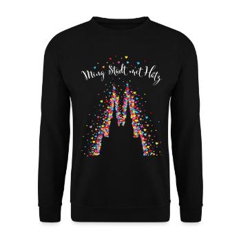 Kölner Karneval Dom Kölsch Kölle Köln Colonia - Unisex Pullover - Schwarz - Vorne - Alina (178cm) & Michal (187cm)