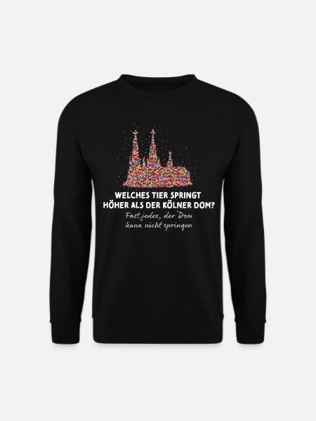 Kölner Karneval Fasching Fasnacht Dom Kölle Alaaf - Unisex Pullover - Schwarz