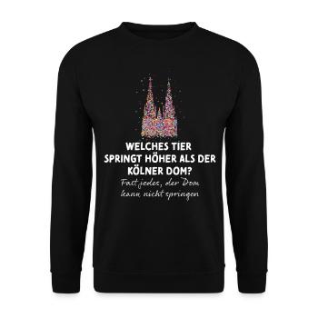 Kölner Dom Karneval Konfetti Fasnacht Fastelovend - Unisex Pullover - Schwarz - Vorne - Alina (178cm) & Michal (187cm)