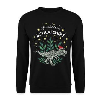 Weihnachtsmuffel Rentier Anti Kein Bock Santa - Unisex Pullover - Schwarz - Vorne - Alina (178cm) & Michal (187cm)