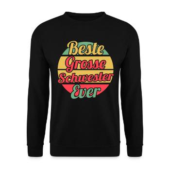 Geschwister Familie Schwestern Schwester - Unisex Pullover - Schwarz - Vorne - Alina (178cm) & Michal (187cm)