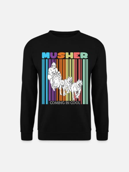 Schlittenhunderennen Schlittenhunde Geschenk - Unisex Pullover - Schwarz