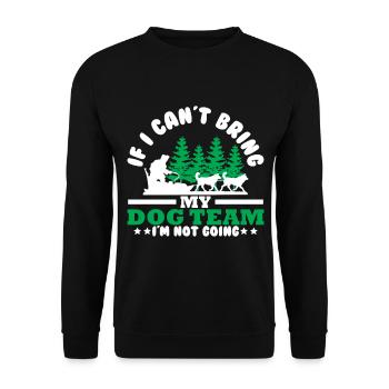 Sled Dog Racing Sled Dogs Gift - Unisex Sweatshirt - black - Front - Alina (178cm) & Michal (187cm)