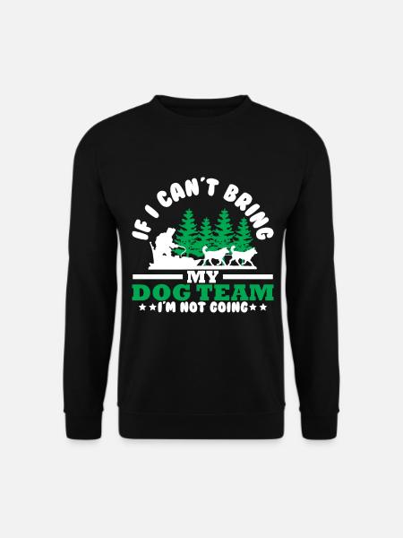 Schlittenhunderennen Schlittenhunde Geschenk - Unisex Pullover - Schwarz