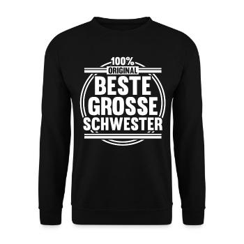 Geschwister Familie Schwestern Schwester - Unisex Pullover - Schwarz - Vorne - Alina (178cm) & Michal (187cm)