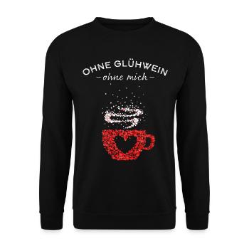 Glühwein Weihnachtsmarkt Winterzeit Christmas - Unisex Pullover - Schwarz - Vorne - Alina (178cm) & Michal (187cm)