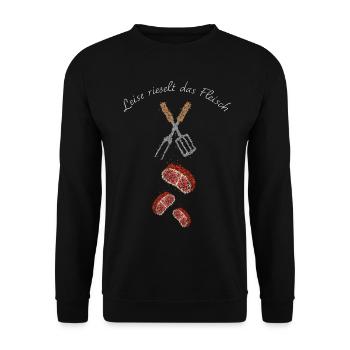 Winter Grill BBQ Grill Grill Meat Barbeque - Unisex Sweatshirt - black - Front - Alina (178cm) & Michal (187cm)