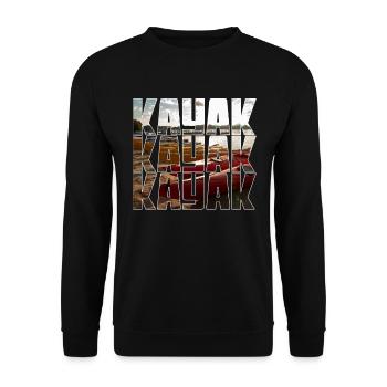 kayak - Unisex Pullover - Schwarz - Vorne - Alina (178cm) & Michal (187cm)