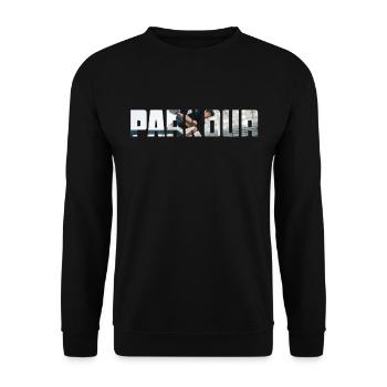 le parkour - Sweat-shirt Unisexe - noir - Devant - Alina (178cm) & Michal (187cm)
