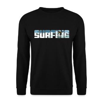 Surfen - Unisex Pullover - Schwarz - Vorne - Alina (178cm) & Michal (187cm)