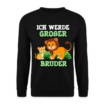 Ich Bin Bereit Für Meinen Kleinen Bruder, Aber - Unisex Pullover - Schwarz - Vorne - Alina (178cm) & Michal (187cm)