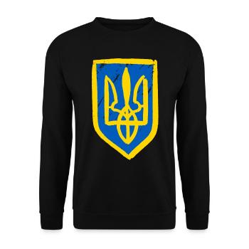 Soutenez l’Ukraine, la paix et non la guerre - Sweat-shirt Unisexe - noir - Devant - Alina (178cm) & Michal (187cm)