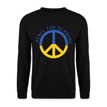 Soutenez l’Ukraine, la paix et non la guerre - Sweat-shirt Unisexe - noir - Devant - Alina (178cm) & Michal (187cm)