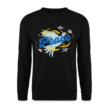Soutenez l’Ukraine, la paix et non la guerre - Sweat-shirt Unisexe - noir - Devant - Alina (178cm) & Michal (187cm)
