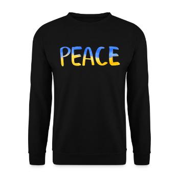 Soutenez l’Ukraine, la paix et non la guerre - Sweat-shirt Unisexe - noir - Devant - Alina (178cm) & Michal (187cm)