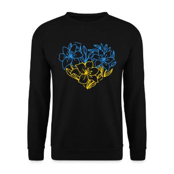 Stand with Ukraine Peace No War - Unisex Pullover - Schwarz - Vorne - Alina (178cm) & Michal (187cm)