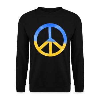 Soutenez l’Ukraine, la paix et non la guerre - Sweat-shirt Unisexe - noir - Devant - Alina (178cm) & Michal (187cm)