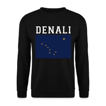 Alaska Gift USA Nature Bear Denali Grizzly Forest - Sweat-shirt Unisexe - noir - Devant - Alina (178cm) & Michal (187cm)