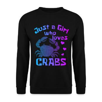 Krebs Geschenk Schrimp Krabbe Hummer Skorpion - Unisex Pullover - Schwarz - Vorne - Alina (178cm) & Michal (187cm)