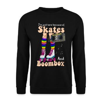 Patins à roulettes Patineurs à roues alignées Patins à roues alignées - Sweat-shirt Unisexe - noir - Devant - Alina (178cm) & Michal (187cm)