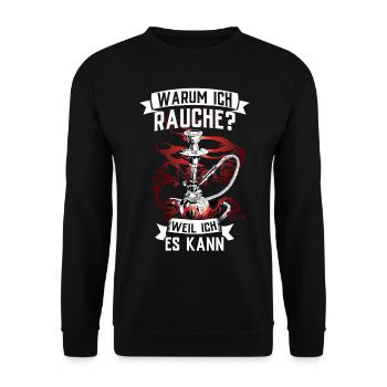 Shisha Doppelapfel Hookah Rauchen Tabak Vape Kohle - Unisex Pullover - Schwarz - Vorne - Alina (178cm) & Michal (187cm)
