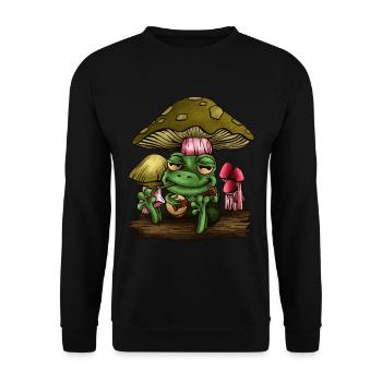 Banjo Shirts For Men Bluegrass Appalachia Folk - Unisex Sweatshirt - black - Front - Alina (178cm) & Michal (187cm)