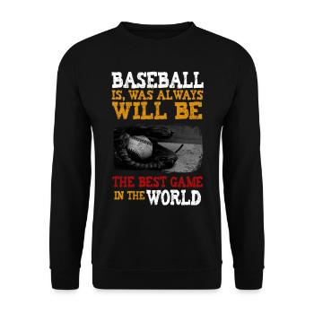 Le baseball est le meilleur jeu au monde - Sweat-shirt Unisexe - noir - Devant - Alina (178cm) & Michal (187cm)