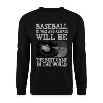 Le baseball est le meilleur jeu au monde - Sweat-shirt Unisexe - noir - Devant - Alina (178cm) & Michal (187cm)