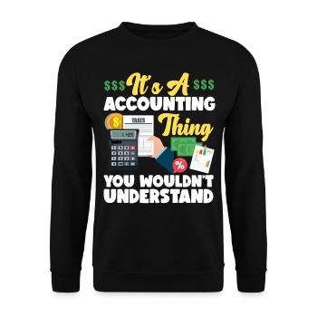 Accountant Bookkeeper Accounting - Unisex Sweatshirt - black - Front - Alina (178cm) & Michal (187cm)
