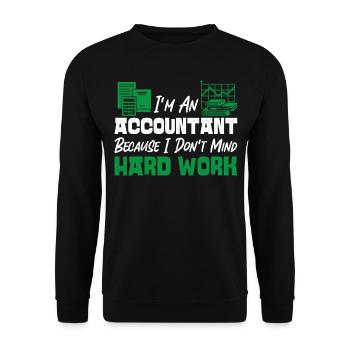 Accountant Bookkeeper Accounting - Unisex Sweatshirt - black - Front - Alina (178cm) & Michal (187cm)