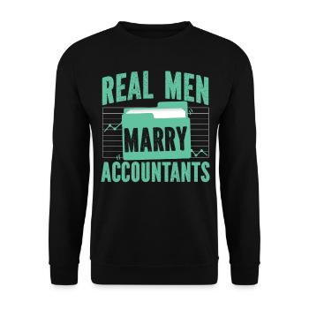 Accountant Bookkeeper Marriage - Unisex Pullover - Schwarz - Vorne - Alina (178cm) & Michal (187cm)