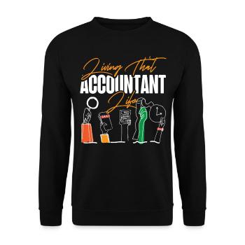 Accountant Bookkeeper Accounting - Unisex Sweatshirt - black - Front - Alina (178cm) & Michal (187cm)
