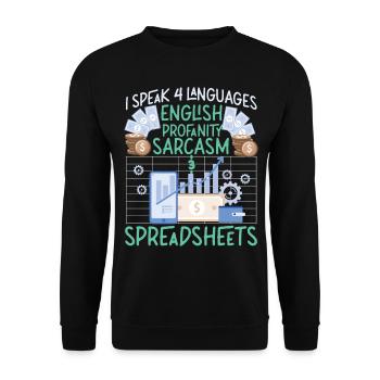 Accountant Bookkeeper Accounting - Unisex Sweatshirt - black - Front - Alina (178cm) & Michal (187cm)