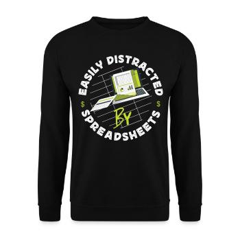 Accountant Bookkeeper Accounting - Unisex Sweatshirt - black - Front - Alina (178cm) & Michal (187cm)