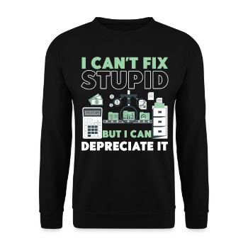 Accountant Bookkeeper Accounting I - Unisex Sweatshirt - black - Front - Alina (178cm) & Michal (187cm)