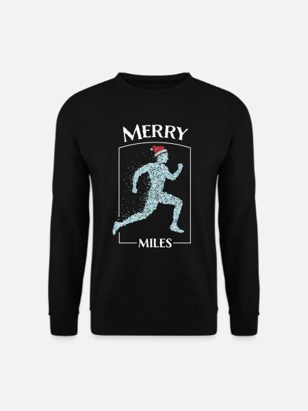Joggen Jogger Laufen Nikolausmütze Weihnachtszeit - Unisex Pullover - Schwarz