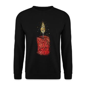 Candle Advent Wreath Advent Christmas Time Christmas - Unisex Sweatshirt - black - Front - Alina (178cm) & Michal (187cm)