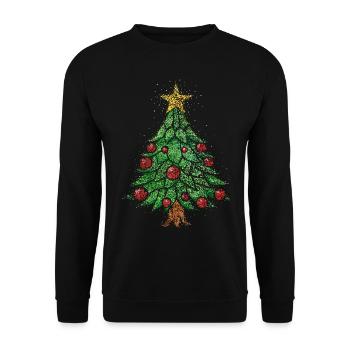 Arbre de Noël Arbre de Noël Réveillon de Noël - Sweat-shirt Unisexe - noir - Devant - Alina (178cm) & Michal (187cm)