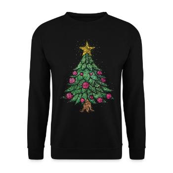 Arbre de Noël Arbre de Noël 4ème Arbre de Noël Avent Arbre de Noël - Sweat-shirt Unisexe - noir - Devant - Alina (178cm) & Michal (187cm)