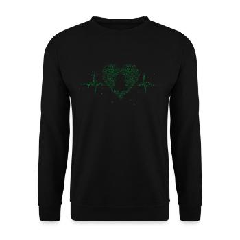 Christmas tree Christmas tree Christmas Eve fir - Unisex Sweatshirt - black - Front - Alina (178cm) & Michal (187cm)