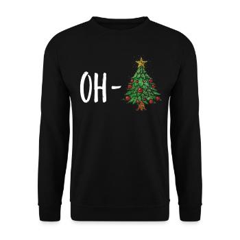 Oh arbre de Noël arbre de Noël arbre de Noël Arbre de Noël - Sweat-shirt Unisexe - noir - Devant - Alina (178cm) & Michal (187cm)