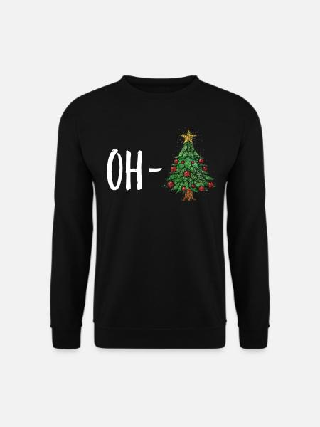 Oh Tannenbaum Weihnachtsbaum Christbaum Xmas - Unisex Pullover - Schwarz