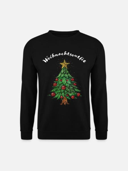 Weihnachtsoutfit Weihnachtsbaum Christbaum - Unisex Pullover - Schwarz