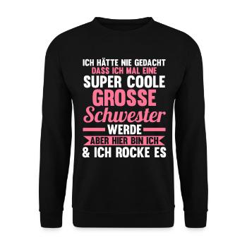 Geschwister Familie Schwestern Schwester - Unisex Pullover - Schwarz - Vorne - Alina (178cm) & Michal (187cm)